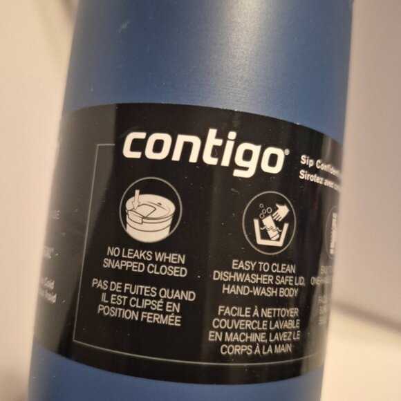 Contigo Huron 16 fl oz blue leak proof 6 hour hot, 12 hour cold snap seal mug - Picture 4 of 7